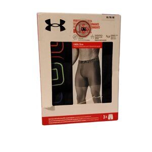 Under Armour Mens Boxerjock 3-Pack XL Performance Tech Stretch Shorts Black